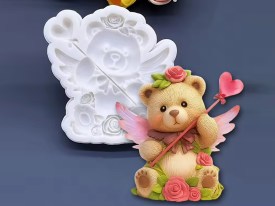 Molde silicona osito cupido